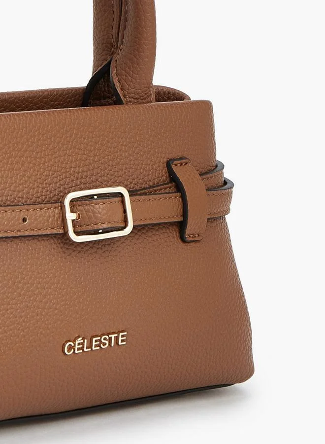 Celeste BROWN Celeste Grainy Pu Totes for Women | Best Price UAE